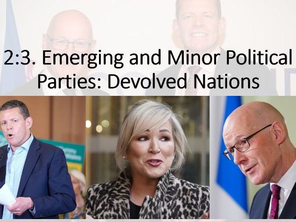 UK Politics (Paper 1) Political Parties, Lesson 7 (Emerging and Minor Political Parties Part 2).