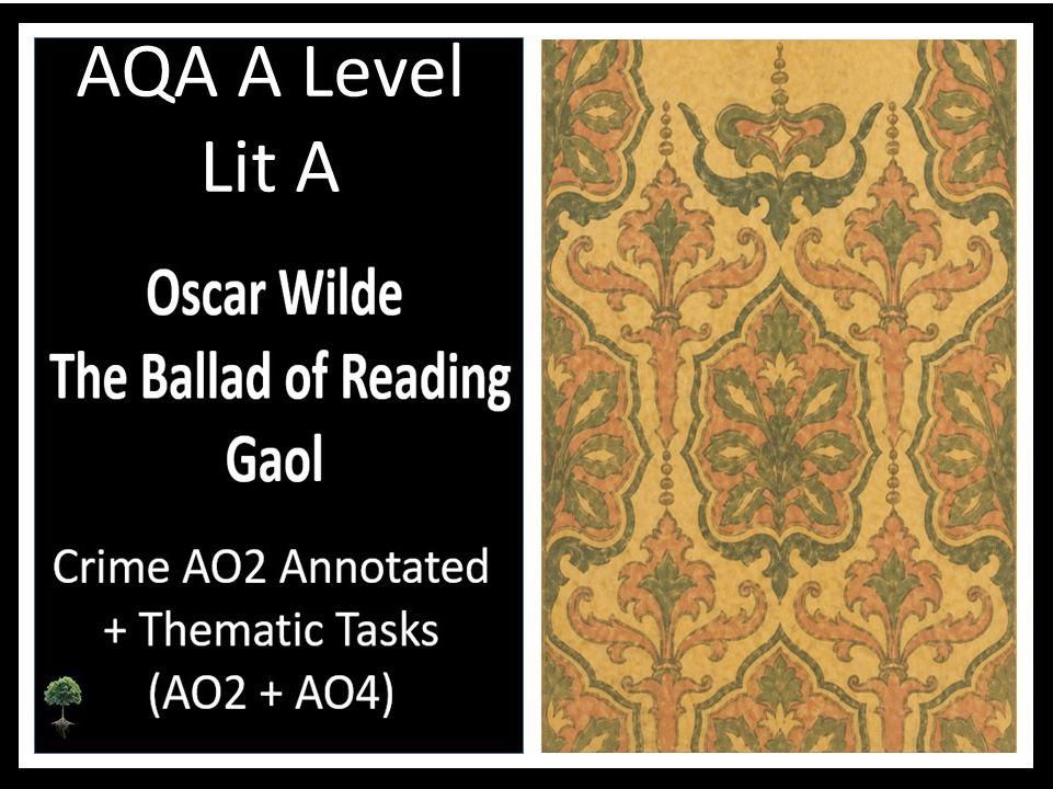 WILDE – Ballad of Reading Gaol | Elements of Crime Annotated (AO2) + Thematic Tasks