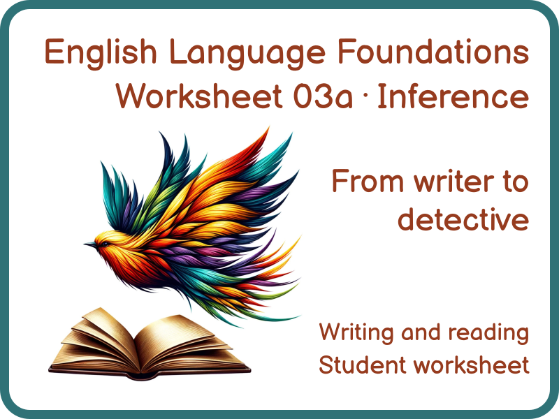 Inference Skills Worksheet KS3 GCSE English Language 03a