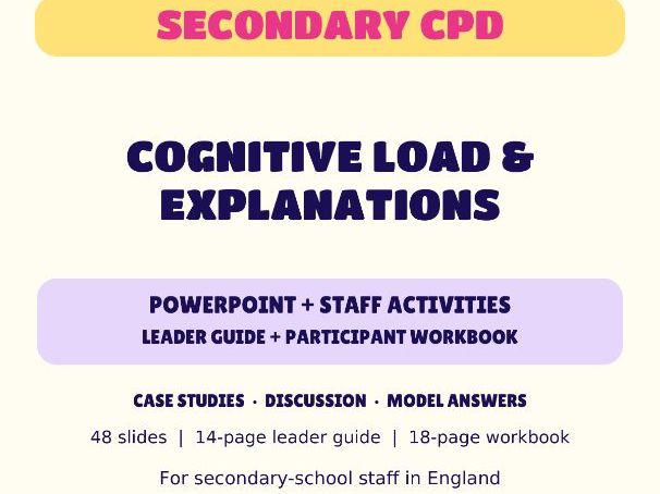 Cognitive Load & Explanations | Secondary CPD