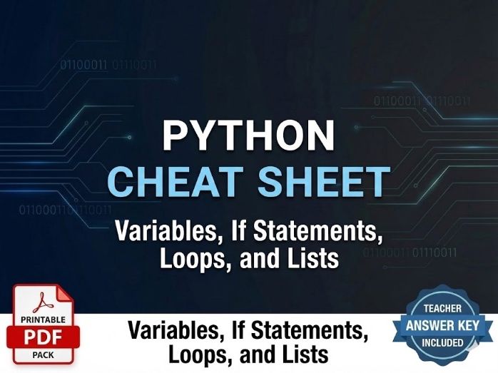 Python Cheat Sheet | KS3 Computer Science Knowledge Organiser