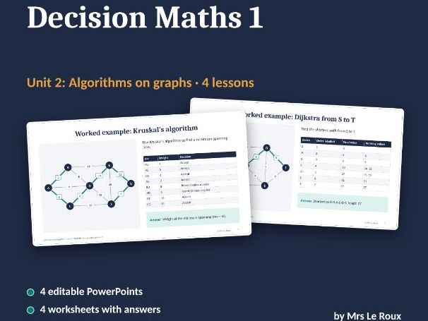 D1 Unit 2: Algorithms on graphs (Edexcel IAL)