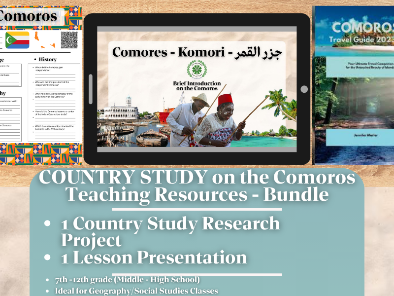 Country Study Teaching Resources - Comoros - Social Studies + Geography - Bundle