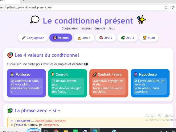 Le Conditionnel Présent – FLE Interactif