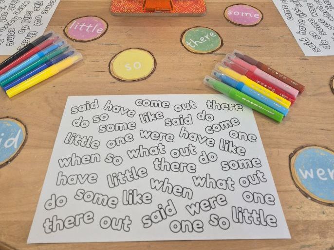 Phase 4 tricky word colouring