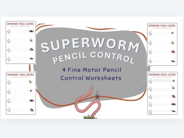 Superworm Pencil Control Worksheets