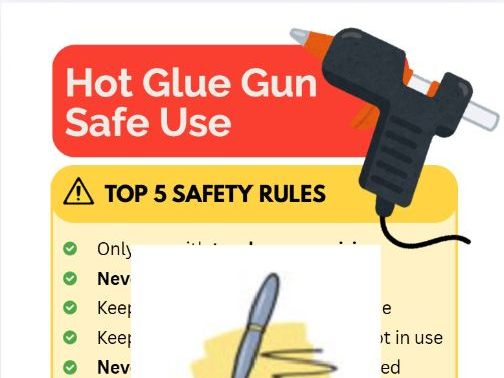 Safety Poster-Hot Glue Gun