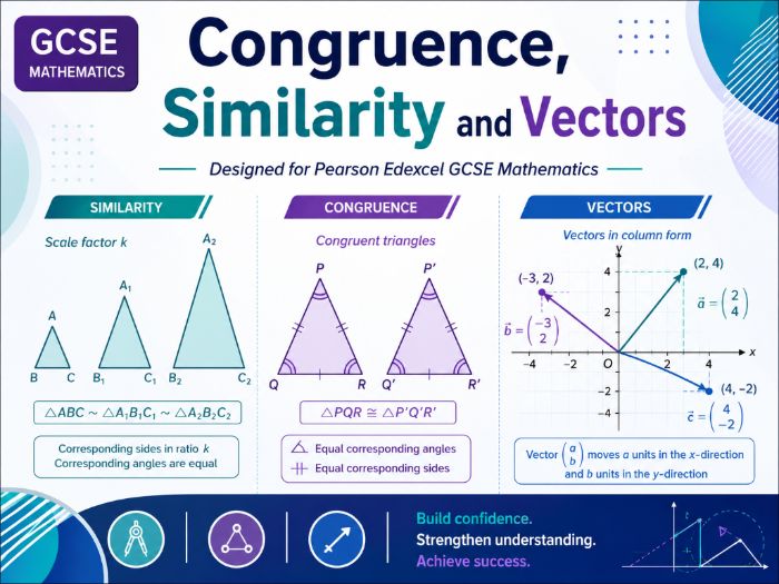 19 - Congruence, Similarity and Vectors Teacher Pack - FOUNDATION Maths GCSE Pearson Edexcel