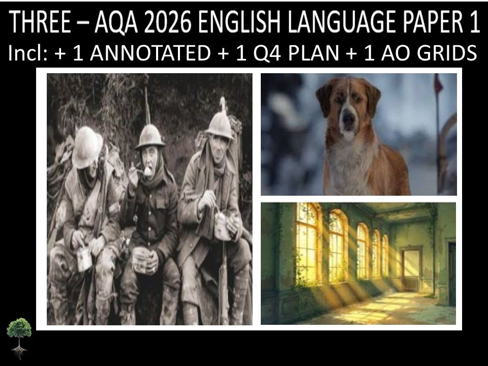 THREE - AQA PAPER 1 | 2026 FULL MOCKS | ANNOTATED | Q4 PLAN | AO GRIDS