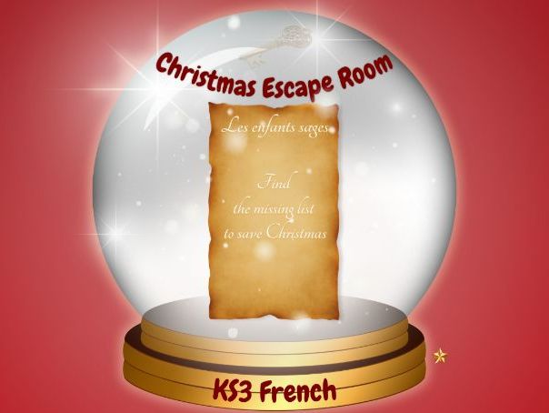 Christmas Escape Room – KS3 French