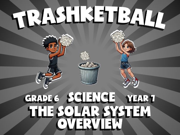 The Solar System Overview TRASHKETBALL Science Game | No-Prep Year 7 Review Activity