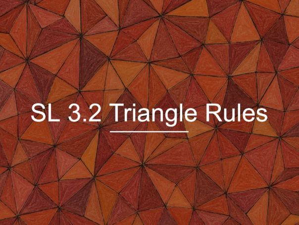 IB Maths AA SL 3.2 - Triangle Rules