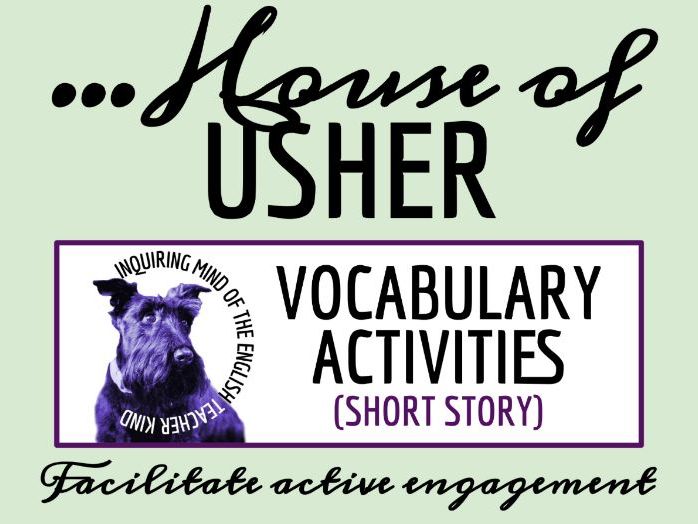 "Fall of the House of Usher" Vocabulary Games | Crossword Puzzle | Word Search