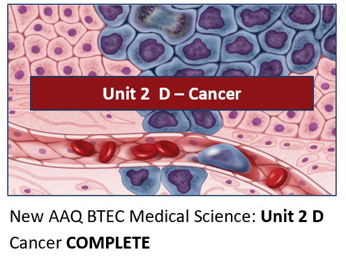AAQ BTEC (level 3) Medical Science Unit 2  D Cancer – COMPLETE