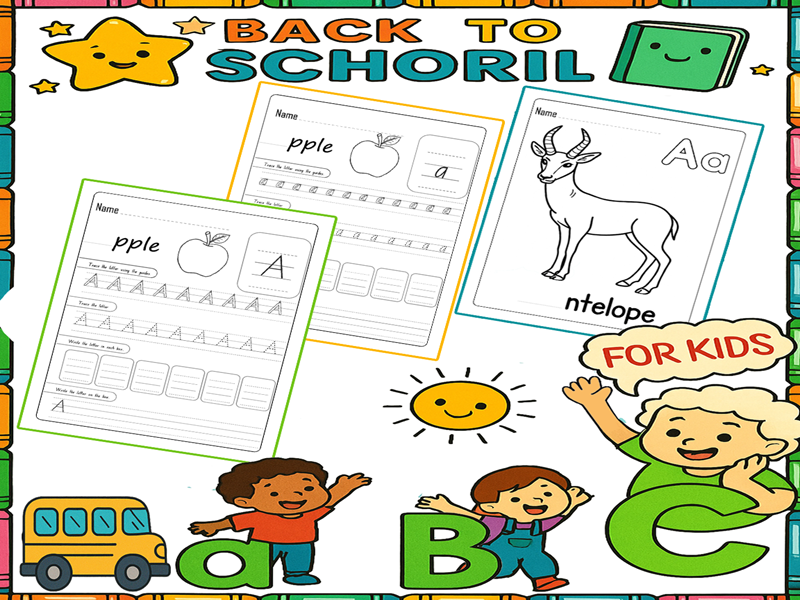 Alphabet Handwriting Practice Booklet | ABC Tracing & Writing back to school fun