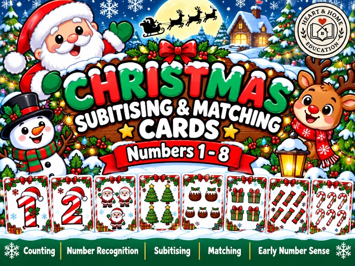 Christmas Subitising and Number Matching