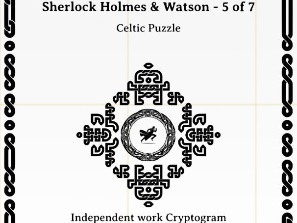 Sherlock Holmes & Watson - 5 of 7: Independent work Cryptogram and puzzle set
