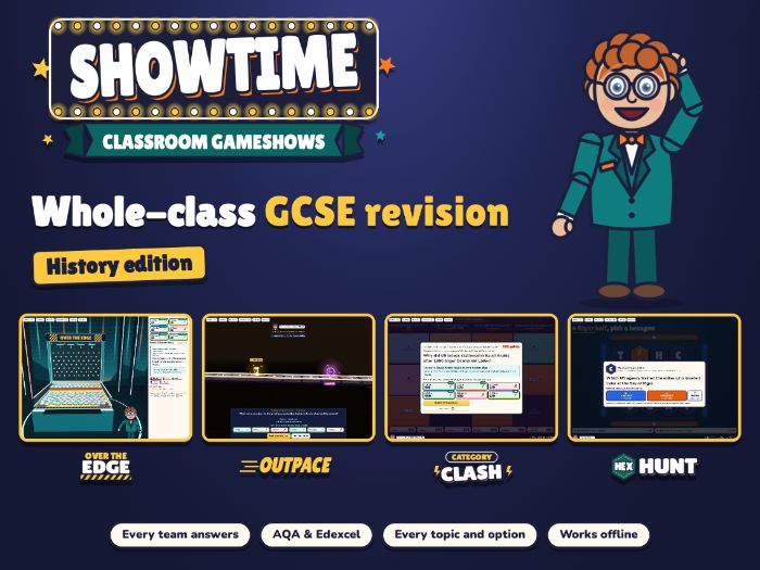 Showtime: Classroom Gameshows, History edition | Revision Games | AQA and Edexcel