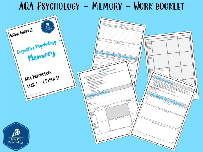 Memory Student Workbook (New Spec - A Level Exams 2027)