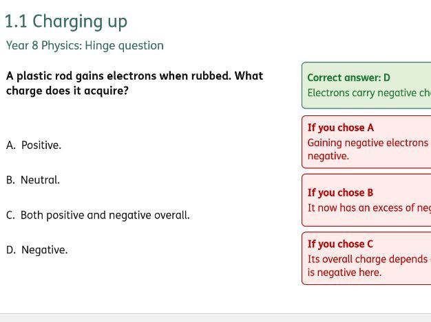 Physics KS3 Activate 2 - Hinge questions