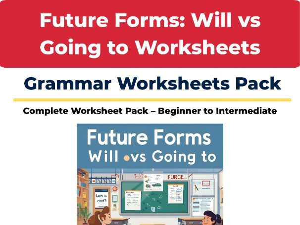 Future Forms: Will vs Going To – ESL Grammar Worksheets