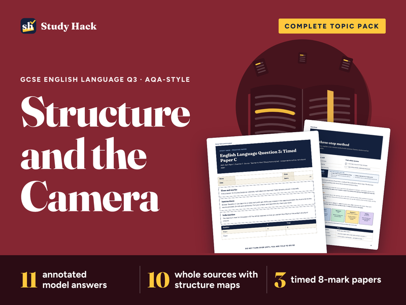 GCSE English Language Paper 1 Question 3: AQA-style structure guide, practice and model answers