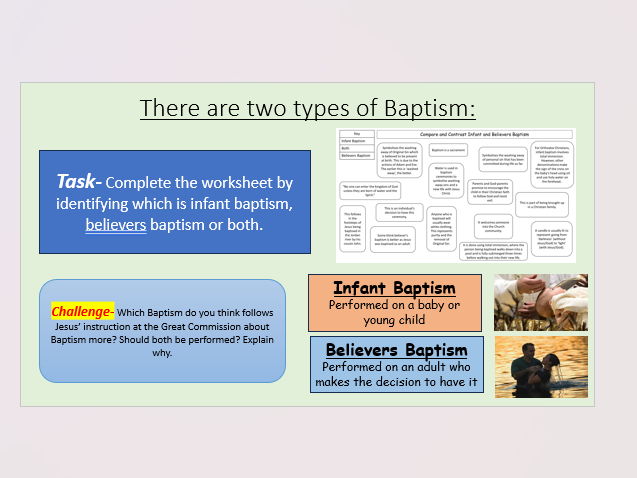 Baptism in Christianity (Infant & Belivers)