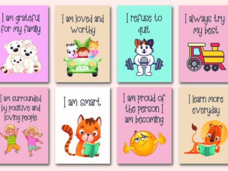 40 Growth Mindset Affirmation Cards Kids