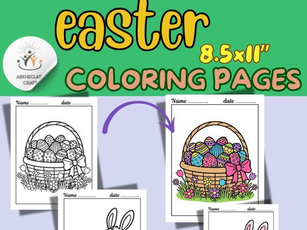 Easter Coloring Pages Spring Activity for Kids Preschool & Kindergarten coloring