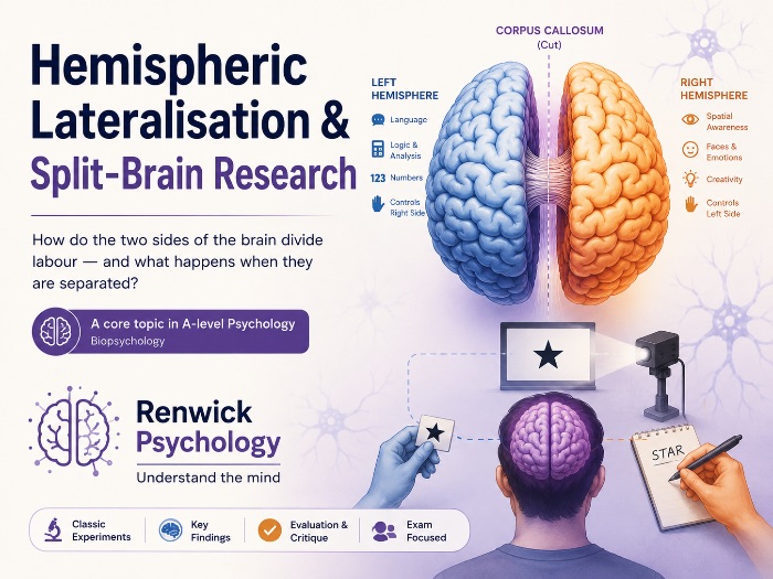 Hemispheric Lateralisation & Split-Brain Research | AQA A-Level Psychology | Biopsychology