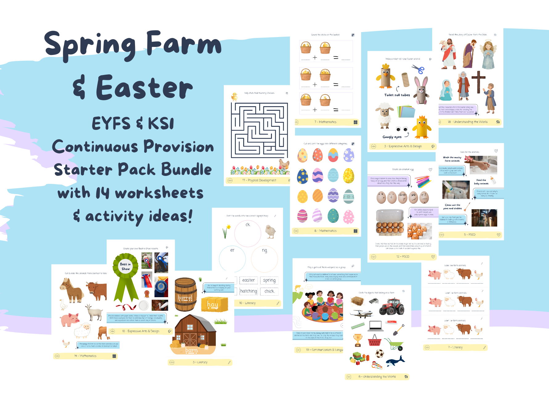 Spring Farm & Easter Continuous Provision Starter Bundle