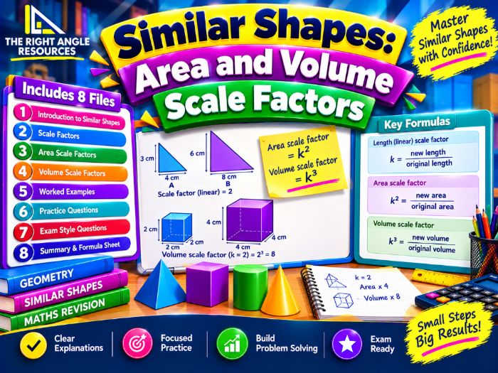 Similar Shapes: Area & Volume Scale Factors Complete Bundle | IGCSE 0580 & GCSE