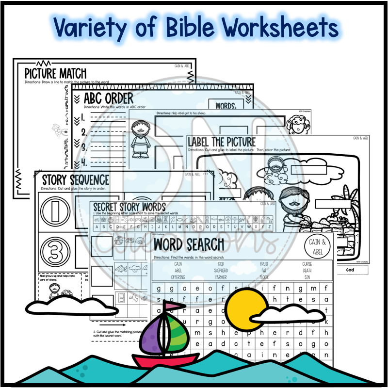 Cain and Abel Bible Activities l Cain and Abel Bible Lesson l Bible ...