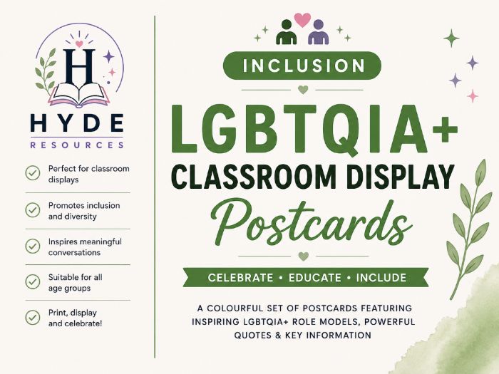 LGBTQIA+ Classroom Display Postcards