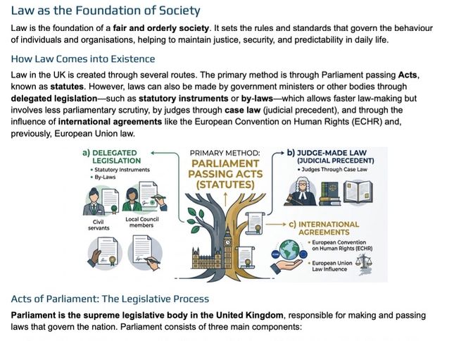 A-Level Law - Law Making in the UK Teaching/Revision Notes (WJEC/Eduqas/OCR/AQA)