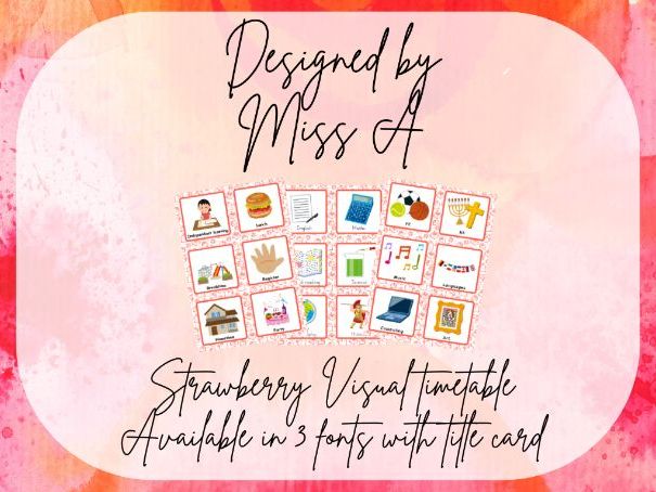 Strawberry Visual Timetable