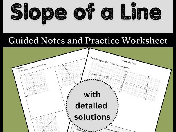 Slope of a Line Guided Notes and Practice Worksheet (with solutions)