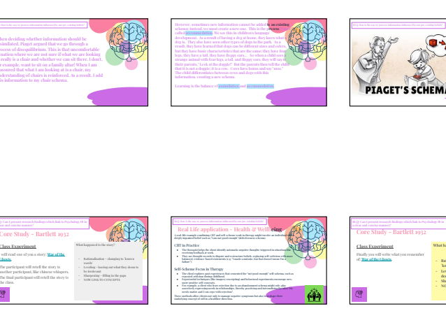 Learning & Cognition: Schemas