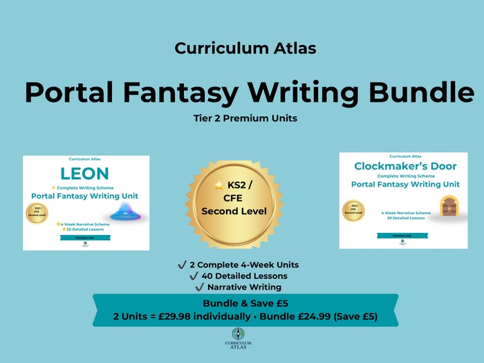 Portal Fantasy Writing Bundle – 2 Premium 4-Week Units (40 Lessons) | KS2 / CfE Second Level