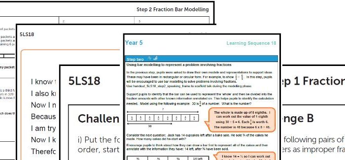 ESSENTIALmaths Year 5 maths plan: Fractions - problem solving