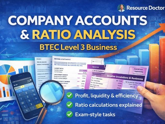 Unit 3 (Topic F): COMPANY ACCOUNTS & RATIO ANALYSIS (BTEC Level 3 Business)