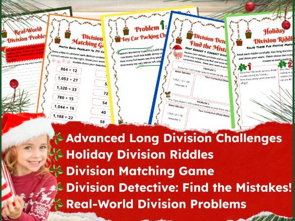 Long Division Word Problems KS2  Y4–5