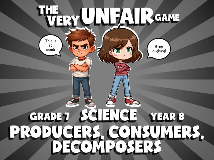 Producers, Consumers, Decomposers VERY UNFAIR GAME | No-Prep Year 8 Science Review Activity