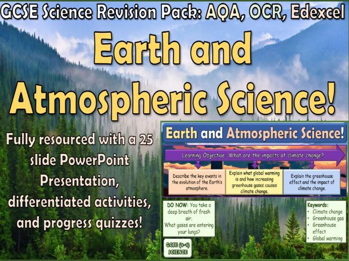 Earth and Atmospheric Science GCSE Chemistry Revision Bundle