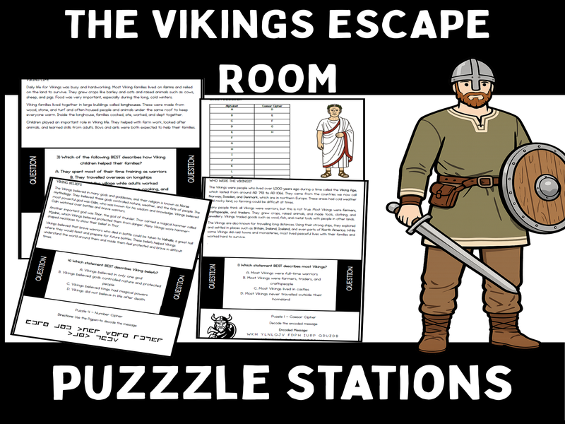 Escape the Viking Longhouse – Viking Escape Room with Ciphers | KS2 History