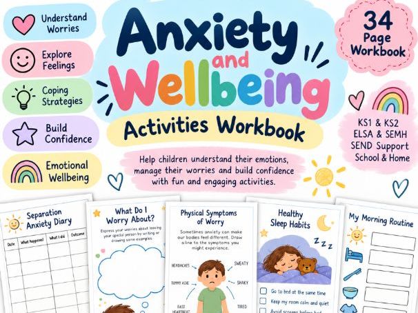 Anxiety and Wellbeing Activities Workbook