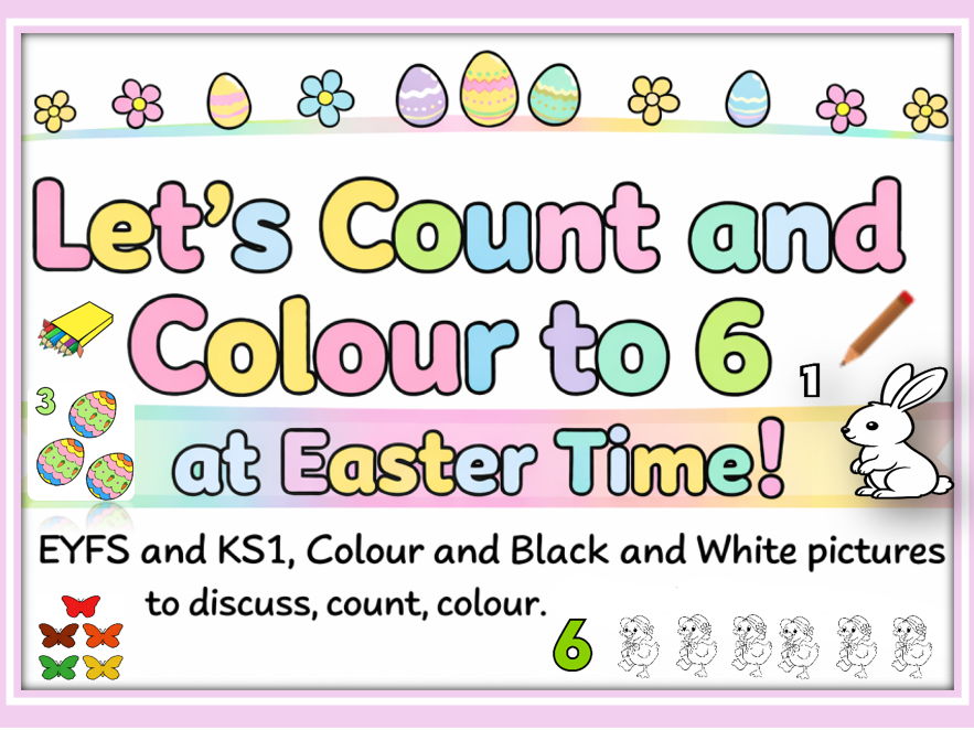 Let's Count and Colour to 6 at Easter