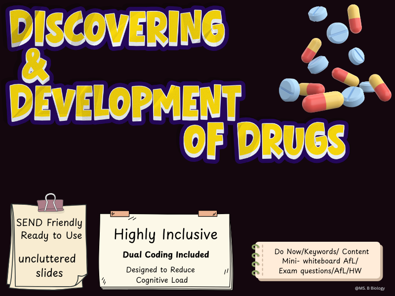 Drug Discovery & Development GCSE Biology | Inclusive Lesson with Embedded AfL