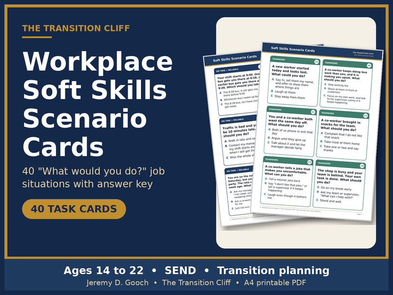 Workplace Soft Skills Scenario Cards SEND