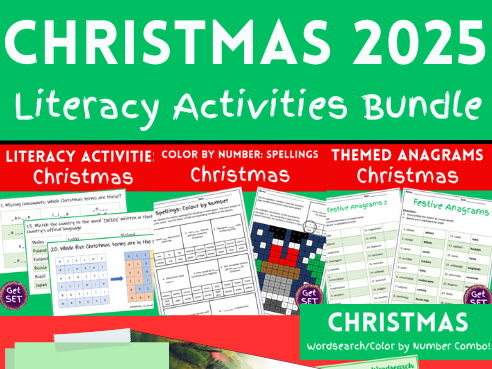 Christmas Literacy Activities Bundle High School
